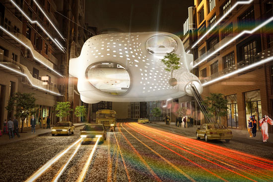 Немецкие архитекторы представили проект отеля-паразита для Нью-Йорка