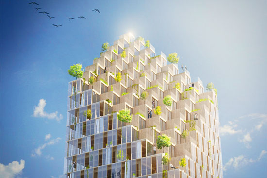 Деревянный 34-этажный небоскреб планируют построить в Стокгольме