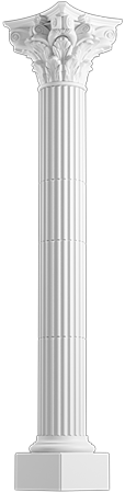 Колонна КЛ-3-К. Раздел: Фасадный декор, фасадная лепнина, классический стиль, стеклофибробетон