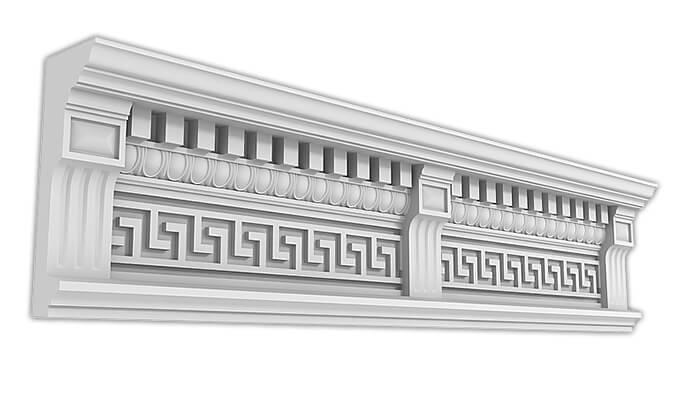 Карниз Дворцовый КД-44. Раздел: Фасадный декор, фасадная лепнина, классический стиль, стеклофибробетон