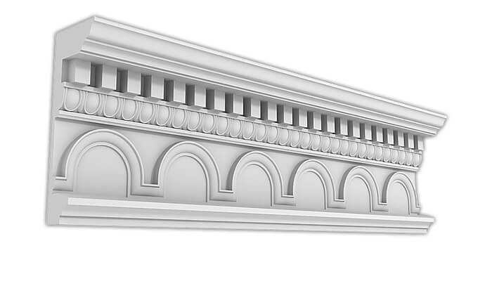 Карниз Дворцовый КД-60. Раздел: Фасадный декор, фасадная лепнина, классический стиль, стеклофибробетон