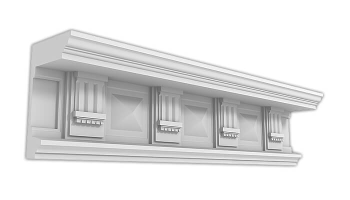 Карниз Дворцовый КД-72. Раздел: Фасадный декор, фасадная лепнина, классический стиль, стеклофибробетон